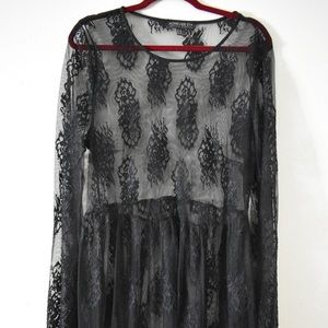 See through lace dress